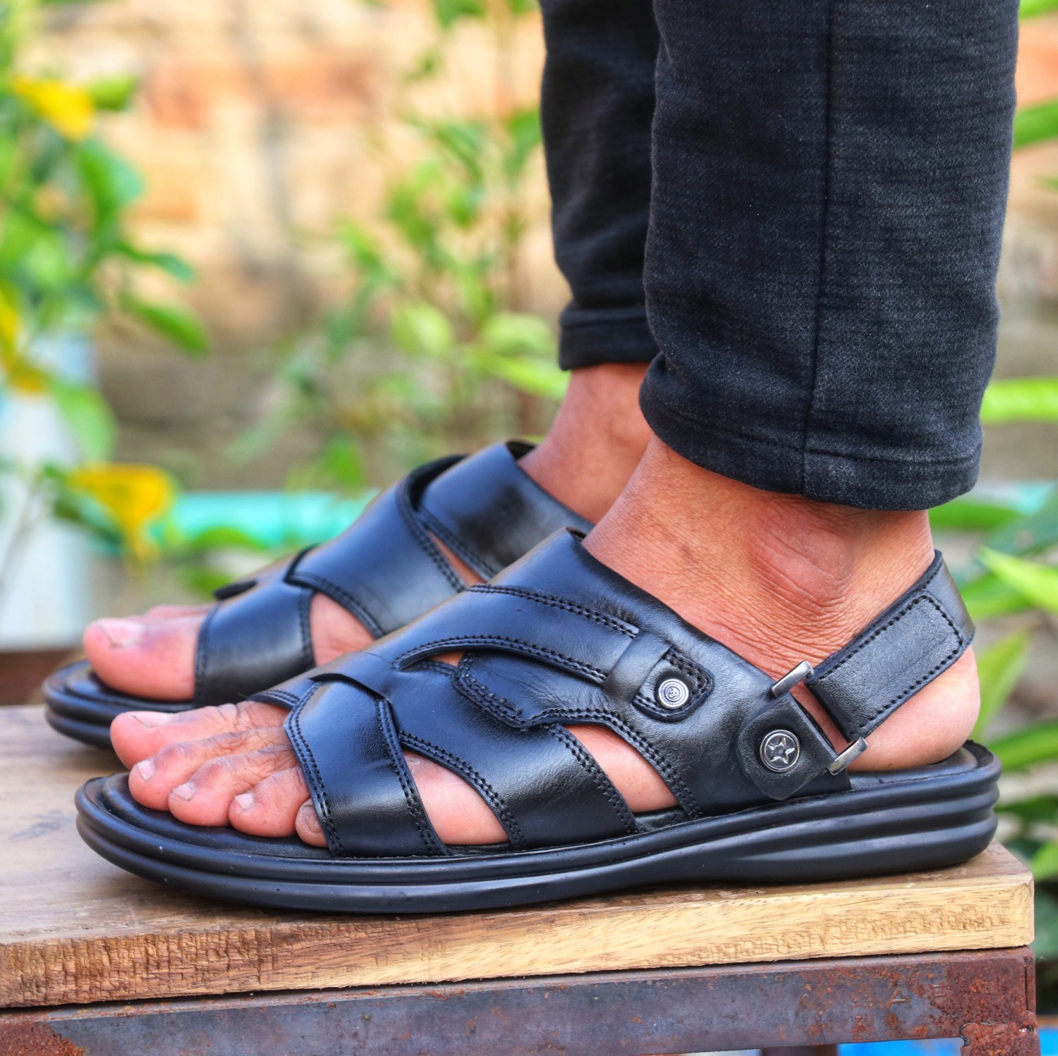 Best SKM Genuine Leather Soft Sandal (SAN 6)